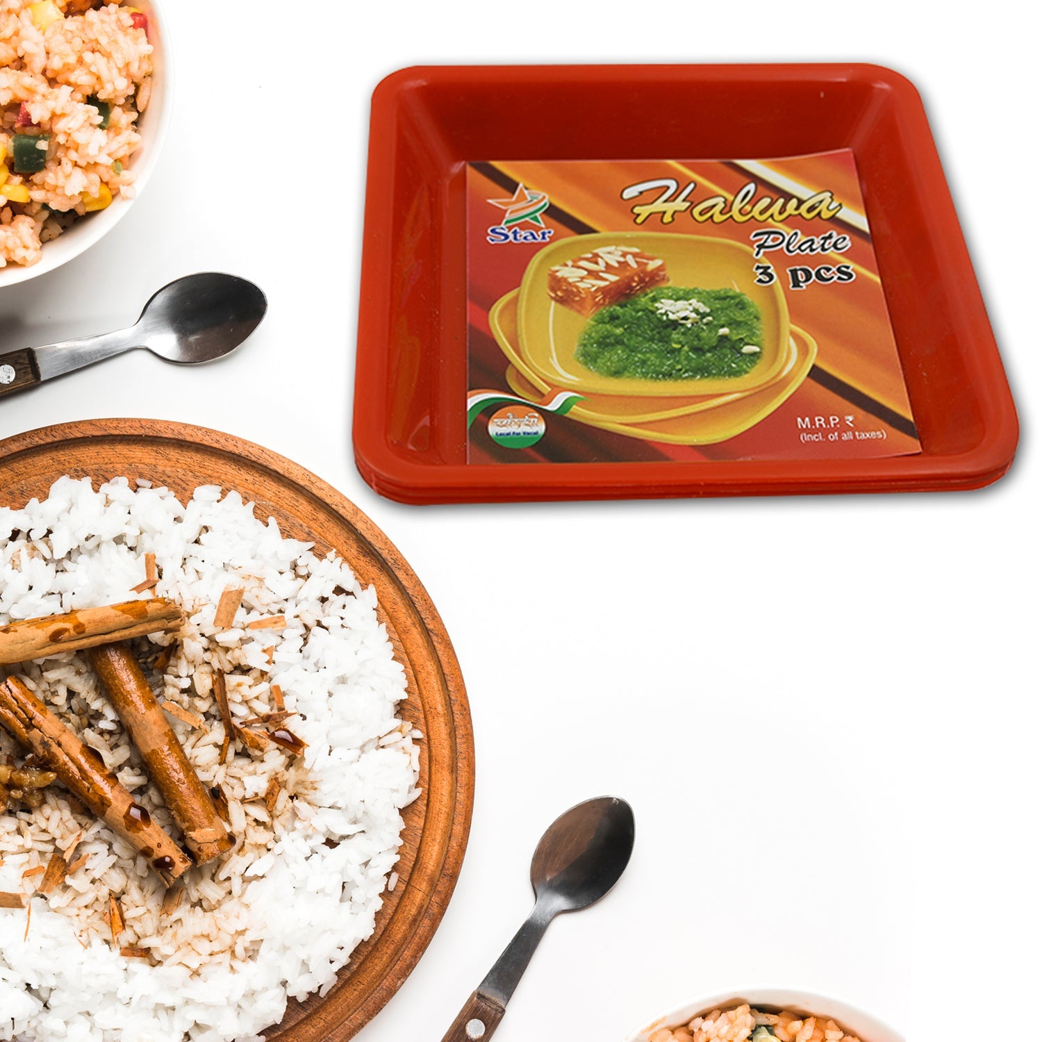 5563 Square Plastic Halwa Dinner Plate Snacks / Breakfast, Restaurant Serving Trays Home School Coffee Hotel Kitchen Office (3 Pcs Set) 5563 Square Plastic Halwa Dinner Plate Snacks / Breakfast, Restaurant Serving Trays Home School Coffee Hotel Kitchen Office (3 Pcs Set)
